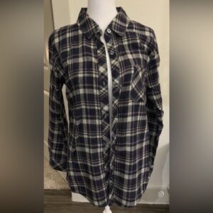 Rails Blue Gray plaid  Long Sleeve Shirt